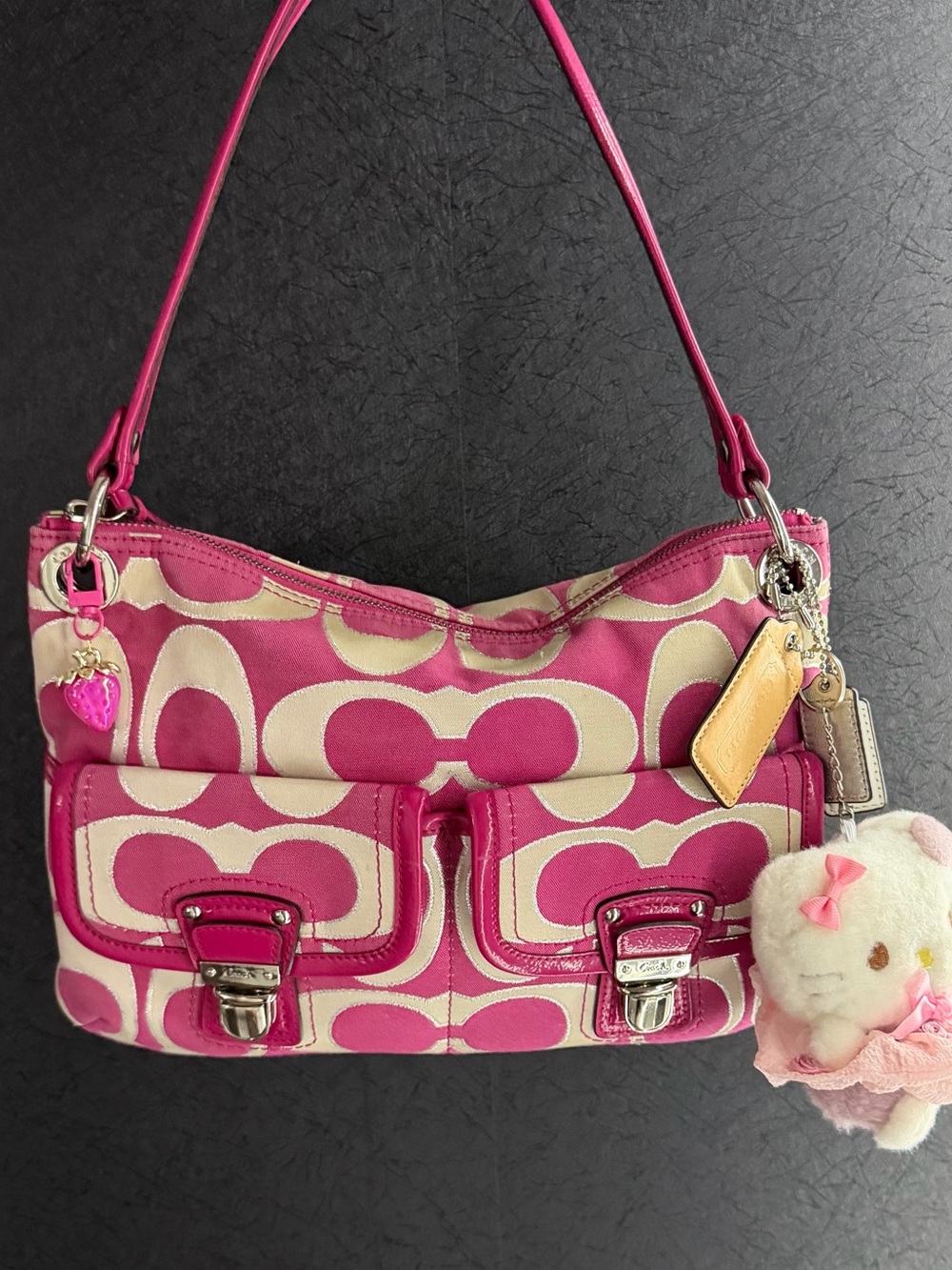 Vintage pink Coach poppy